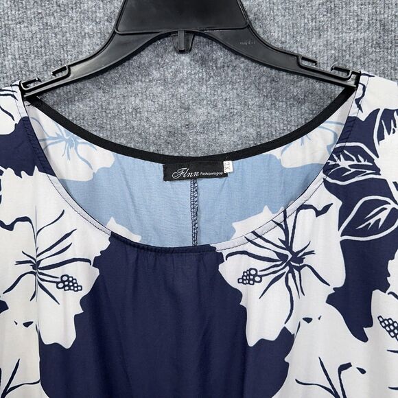 Flnn Fashion Vogue Top Womens Size XL‎ Shirt Short Sleeve Tie Waist Boat Neck - Picture 2 of 9